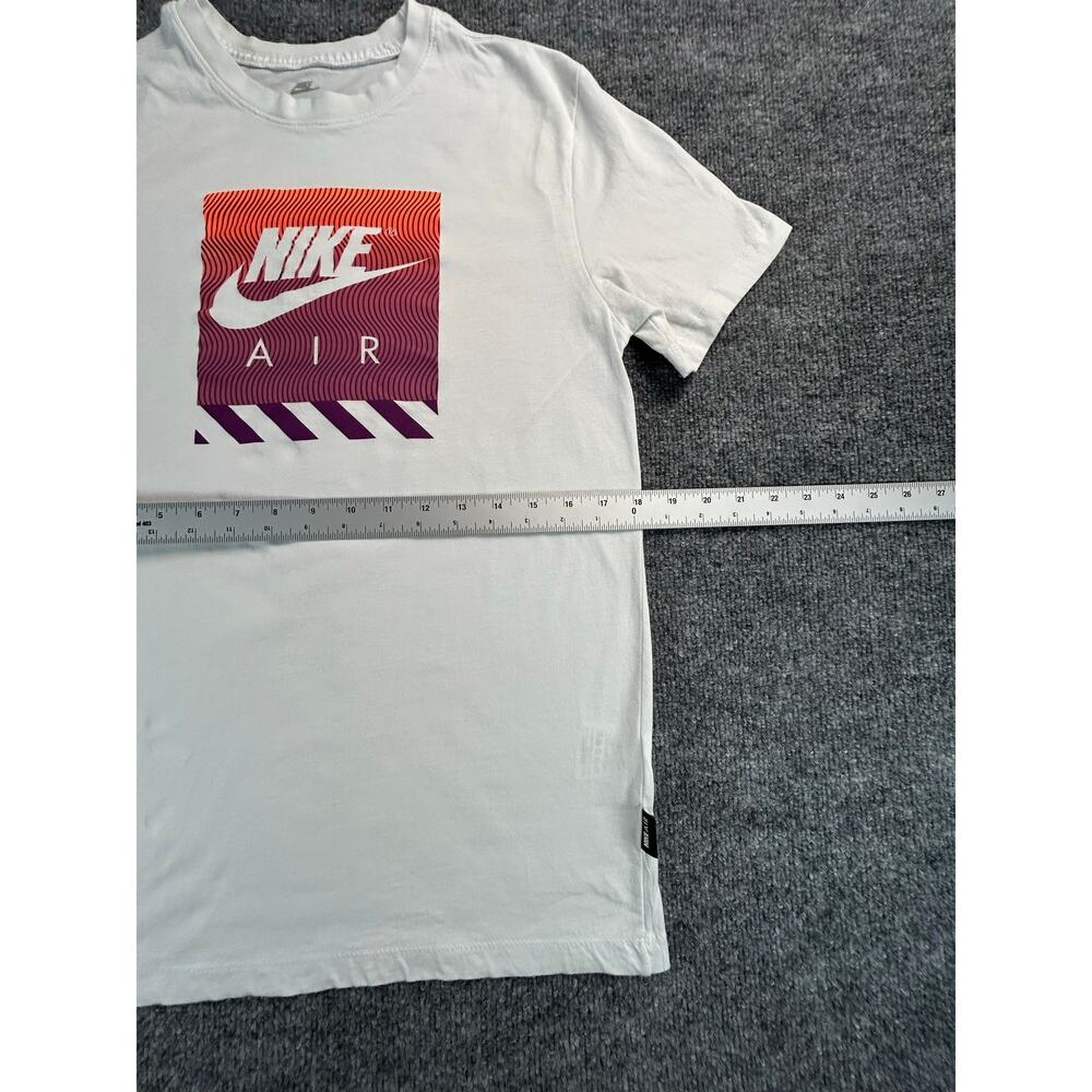 Nike Air Graphic T-Shirt MENS S White Purple Orange Logo Tee Casual Streetwear - Picture 8 of 8